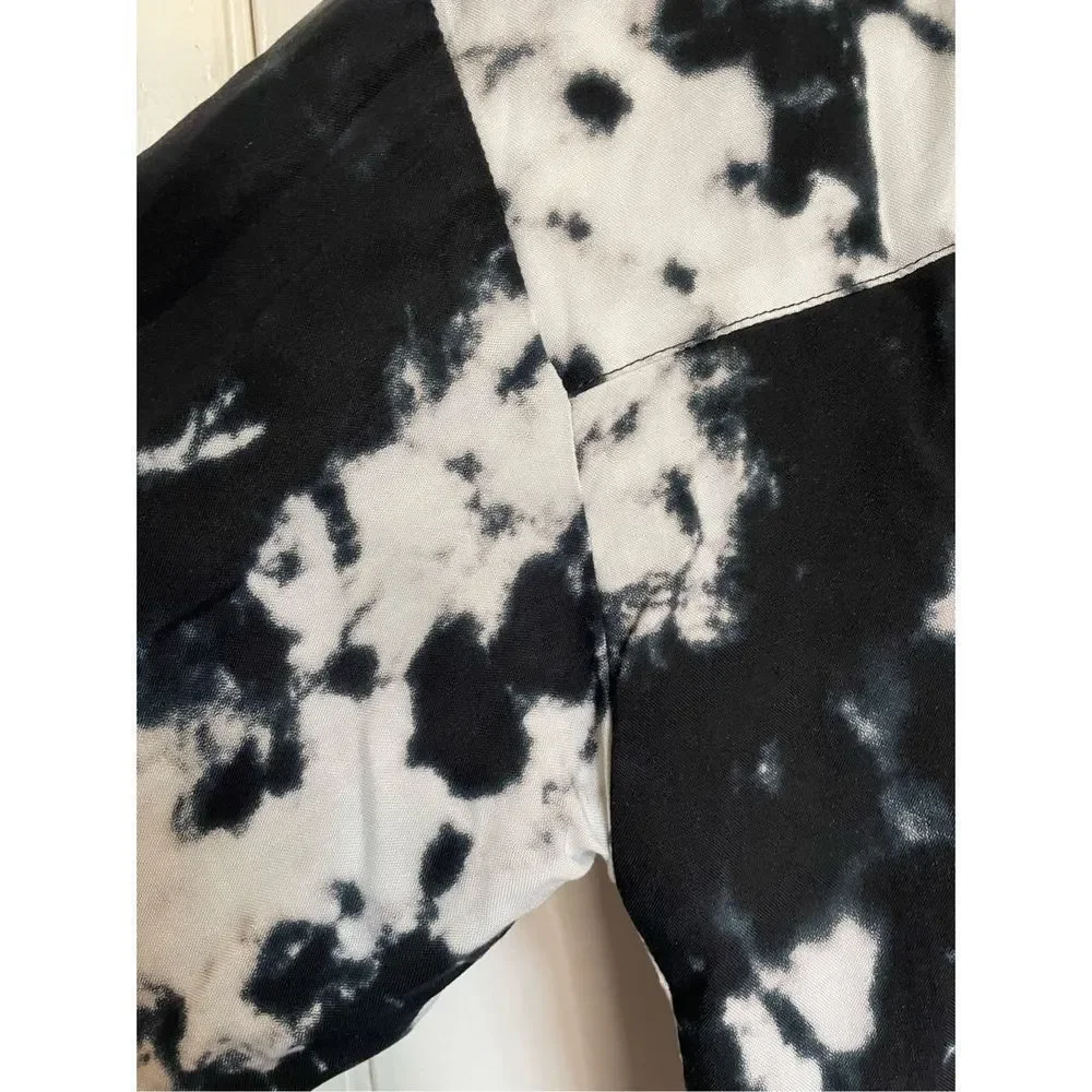 Cosmo vintage long sleeve button down black and white blouse size L. - Picture 10 of 12